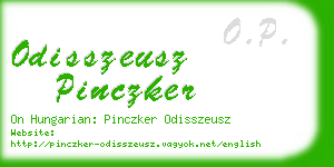 odisszeusz pinczker business card